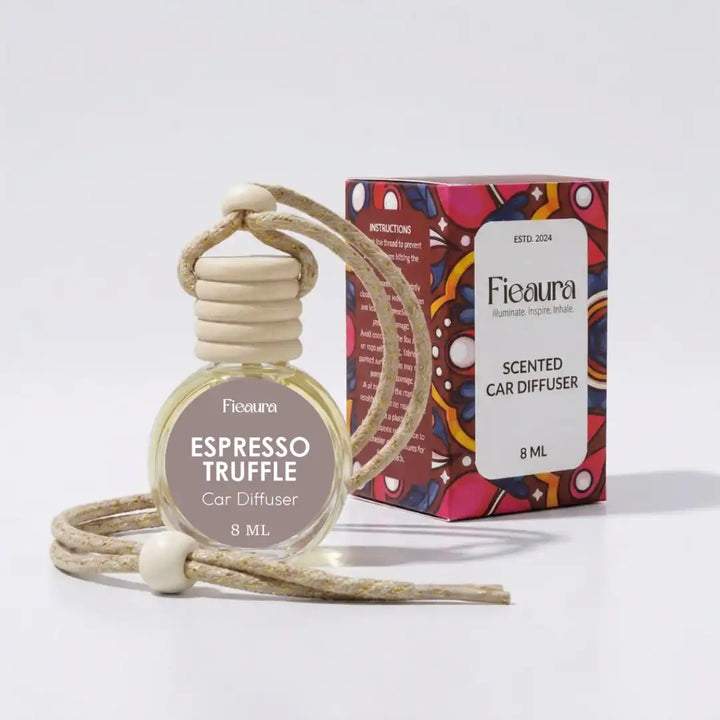 espresso truffle Hanging Car Diffuser With Box