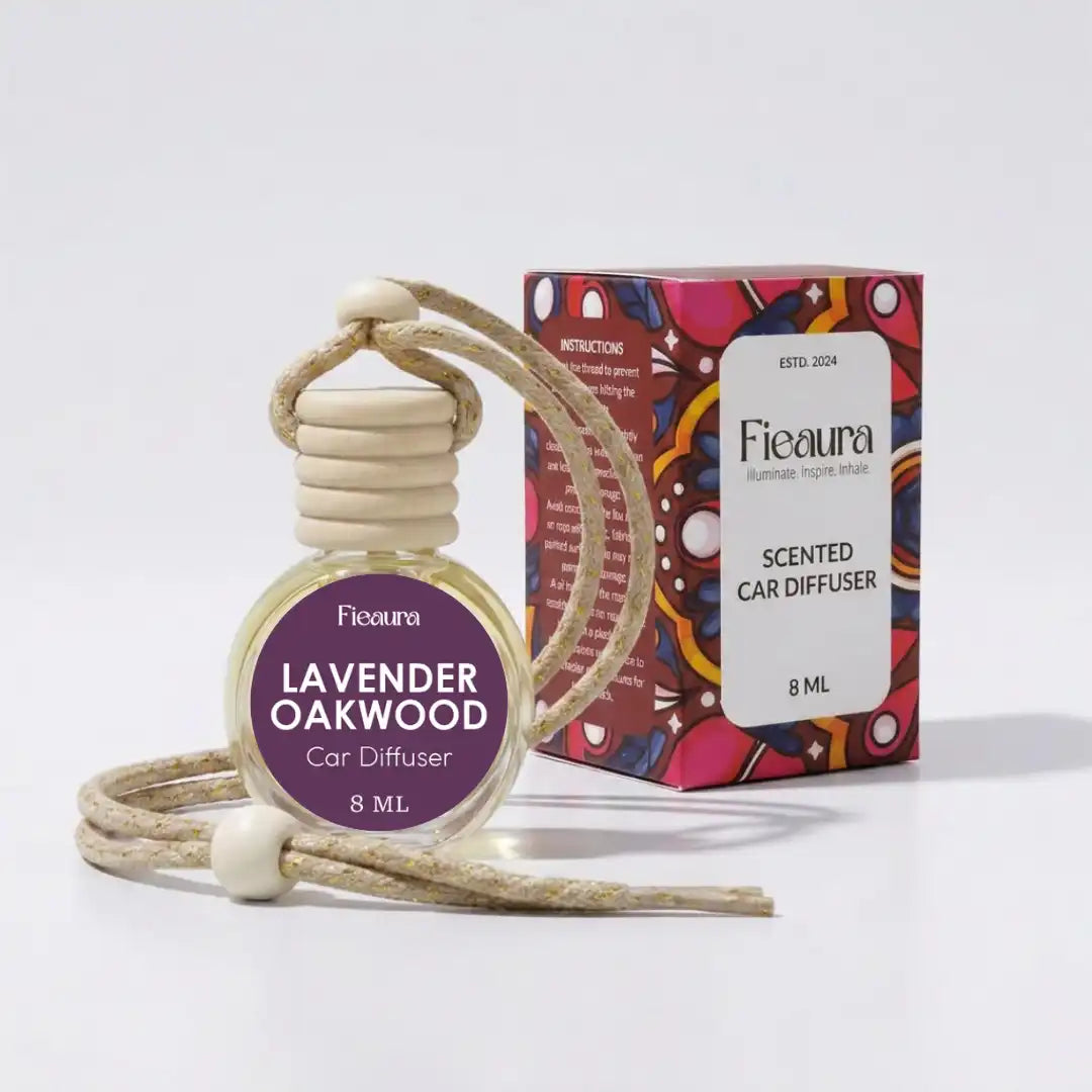 lavender oakwood Hanging Car Diffuser With Box