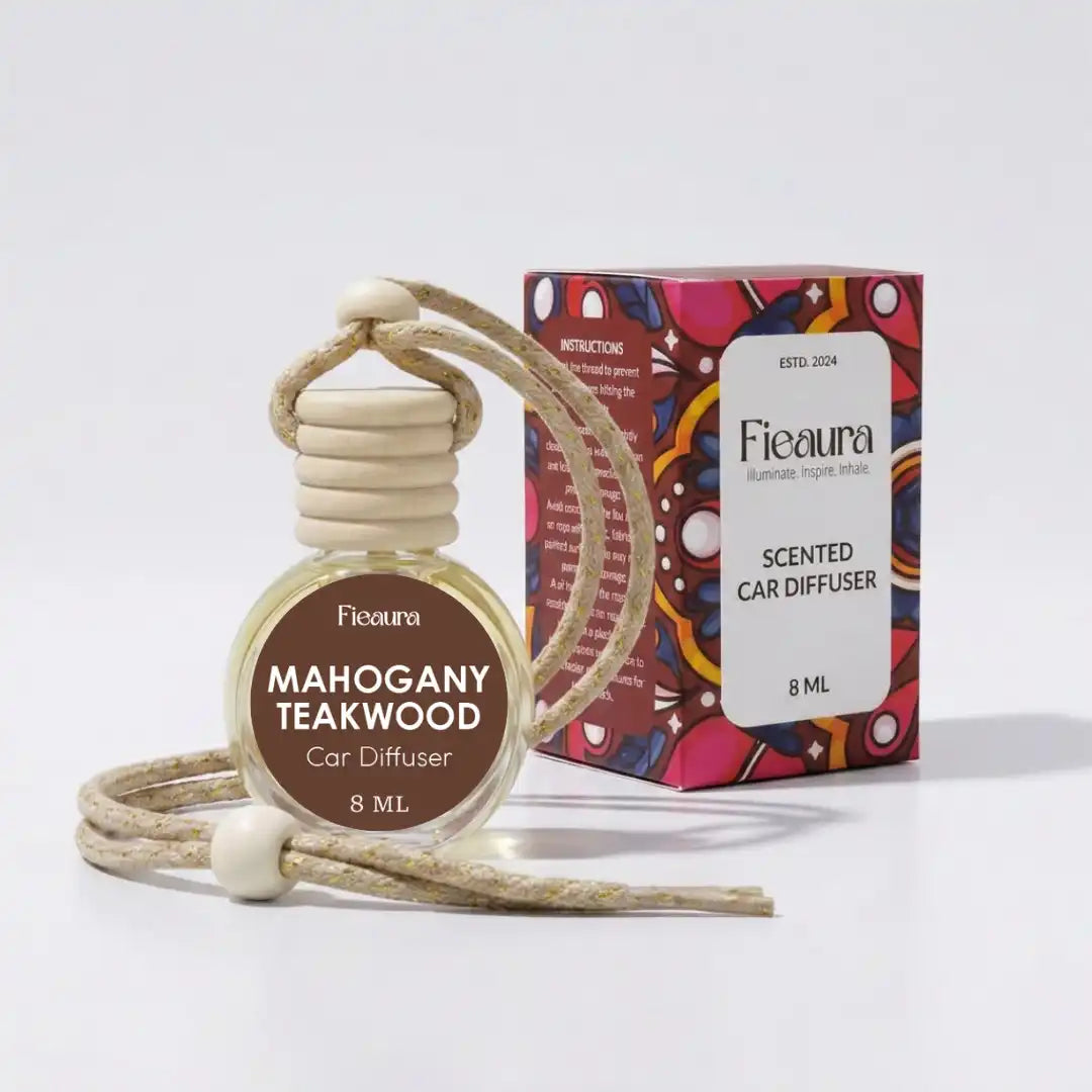 mahogany teakwood Hanging Car Diffuser With Box