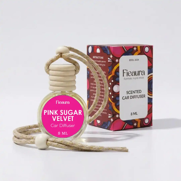 pink sugar velvet Hanging Car Diffuser With Box