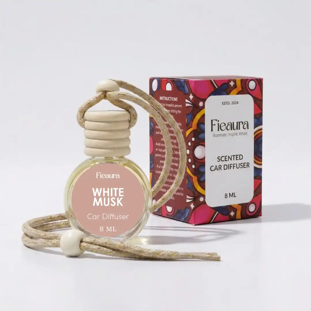 white musk Hanging Car Diffuser With Box