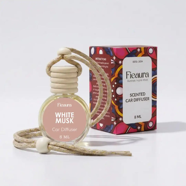 white musk Hanging Car Diffuser With Box